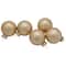10ct. 1.75" Champagne Gold Shiny and Matte Glass Christmas Ball Ornaments